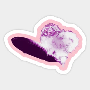 hindenburg pink Sticker